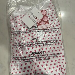 NWT Roller Rabbit Pajamas. Hearts. XS. $138. Pink and White.